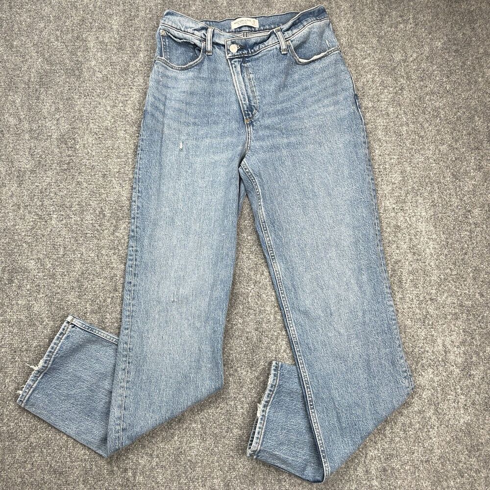 Abercrombie & Fitch Women's High Rise Jeans - Light Blue